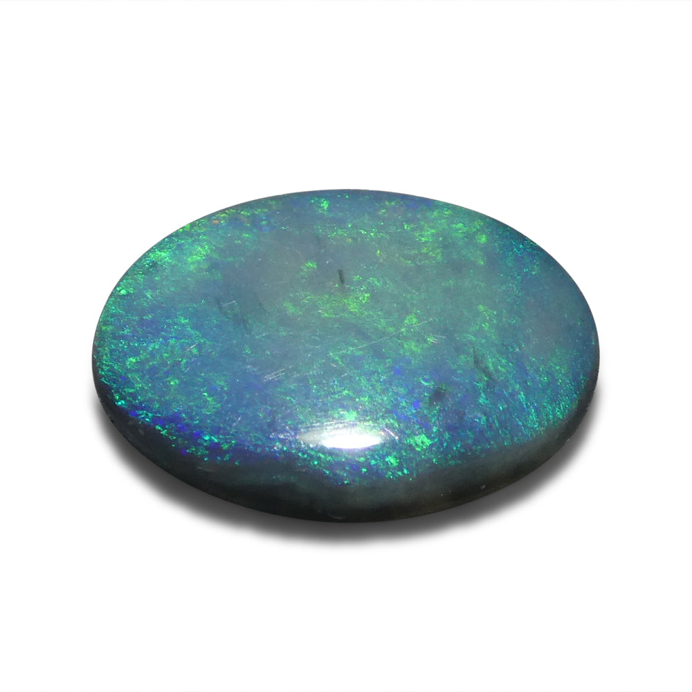 Opal 0.93 cts 9.86 x 7.44 x 1.85 Oval Cabochon Black  $190