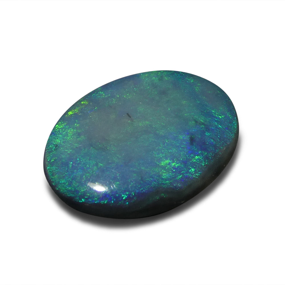 0.93ct Oval Cabochon Black Opal from Australia - Skyjems Wholesale Gemstones