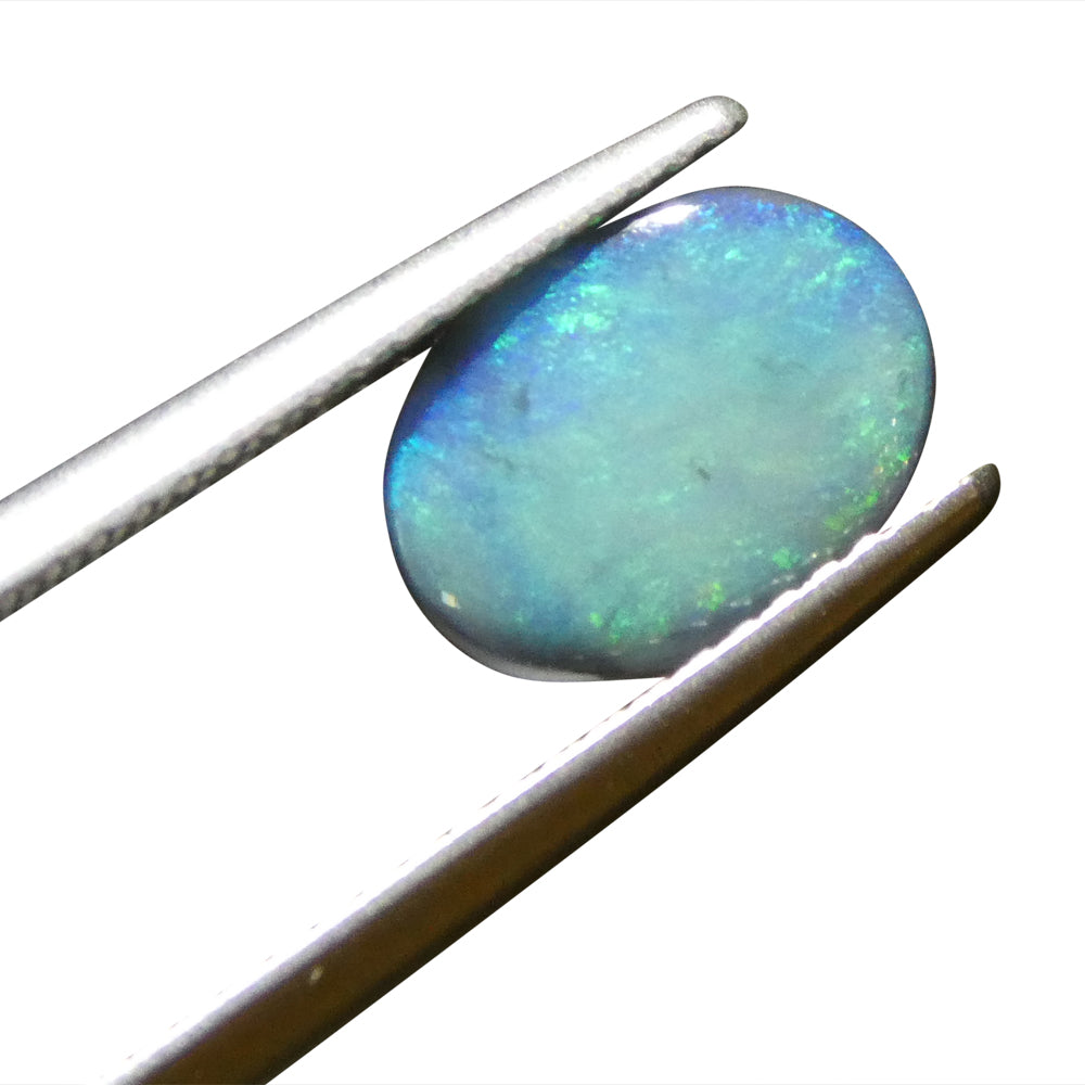 0.93ct Oval Cabochon Black Opal from Australia - Skyjems Wholesale Gemstones