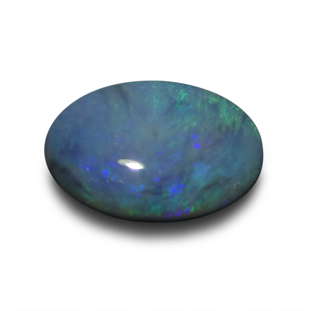 0.9ct Black Opal Cabochon from Australia with Play of Color | Premium Gemstone by SkyJems Canadian Gem Experts