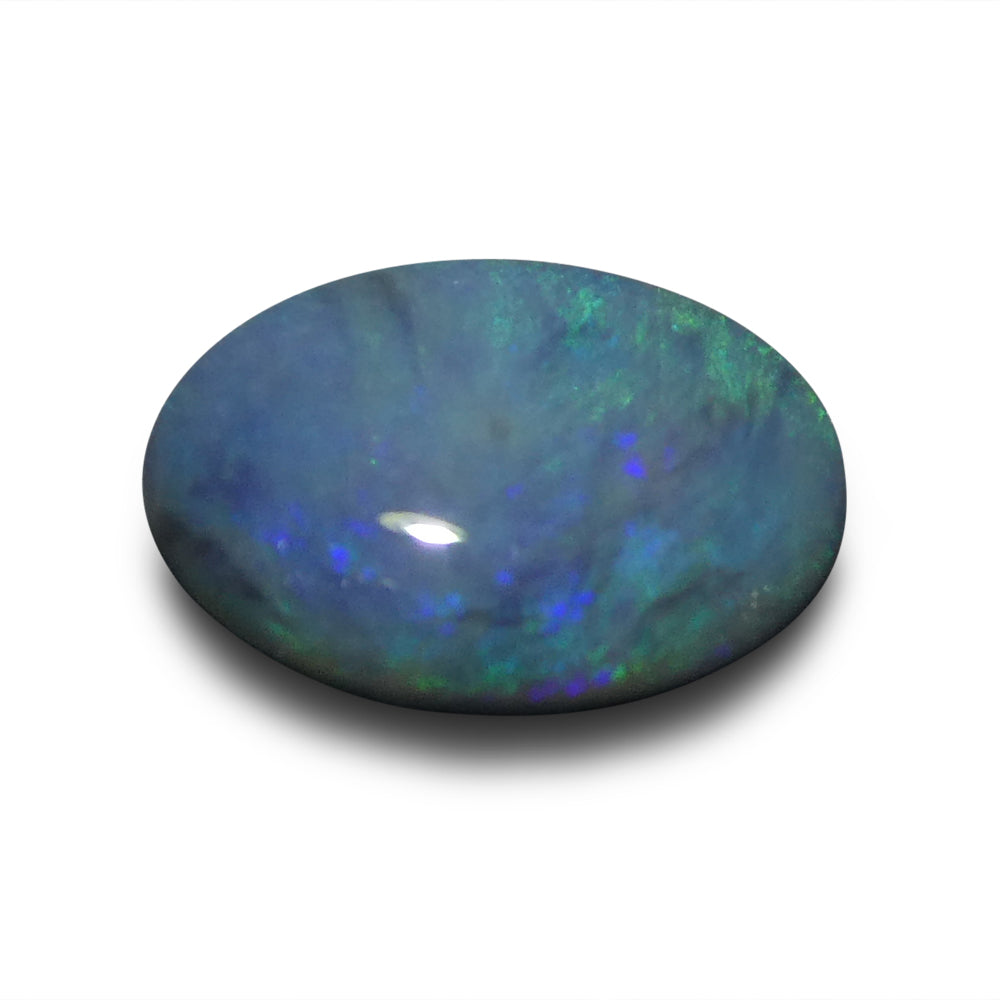 0.9ct Oval Cabochon Black Opal from Australia - Skyjems Wholesale Gemstones