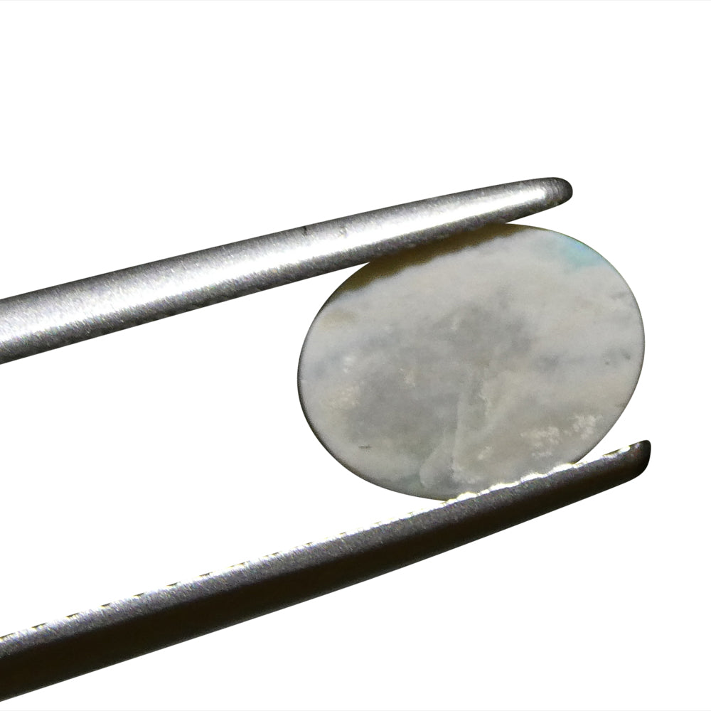 1ct White Opal Cabochon from Australia with Play of Color | Premium Gemstone by SkyJems Canadian Gem Experts