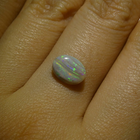 1ct Oval Cabochon White Opal from Australia