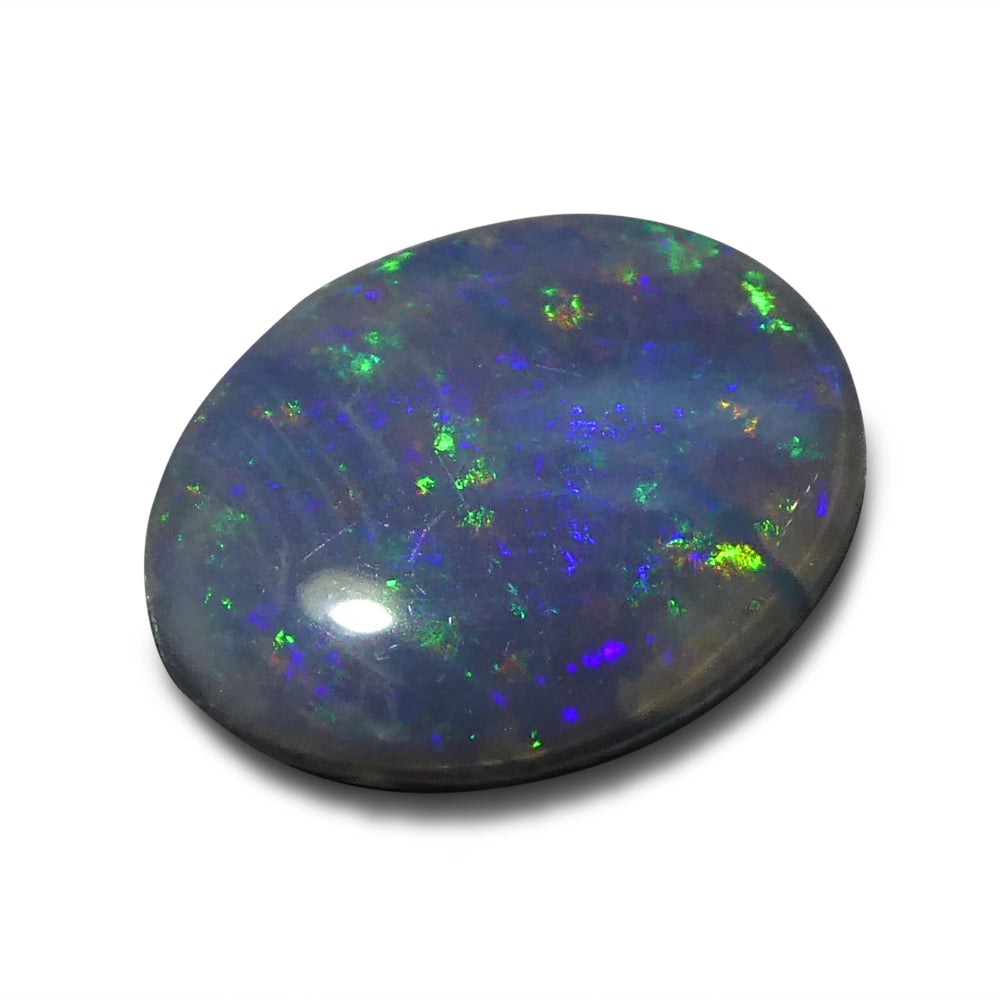 0.99ct Oval Cabochon Black Opal from Australia - Skyjems Wholesale Gemstones