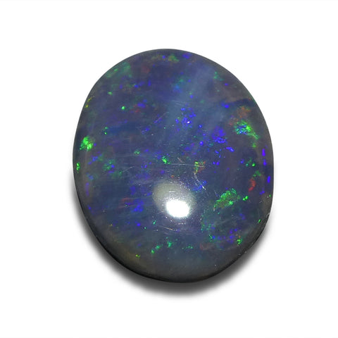 0.99ct Oval Cabochon Black Opal from Australia