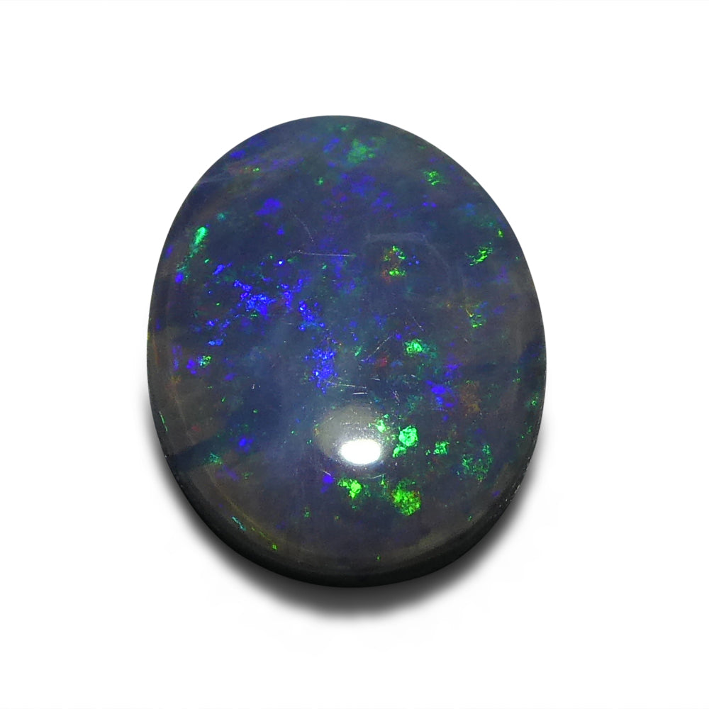 0.99ct Oval Cabochon Black Opal from Australia - Skyjems Wholesale Gemstones