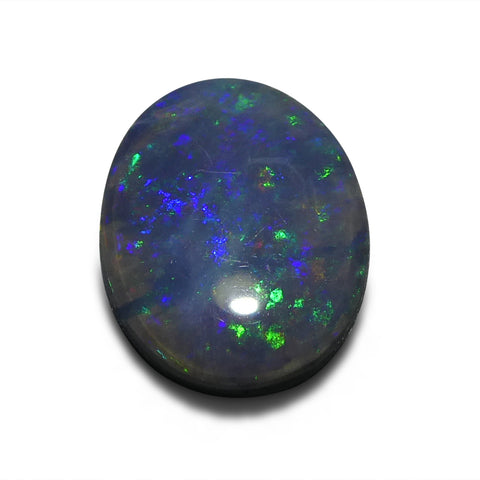 0.99ct Oval Cabochon Black Opal from Australia