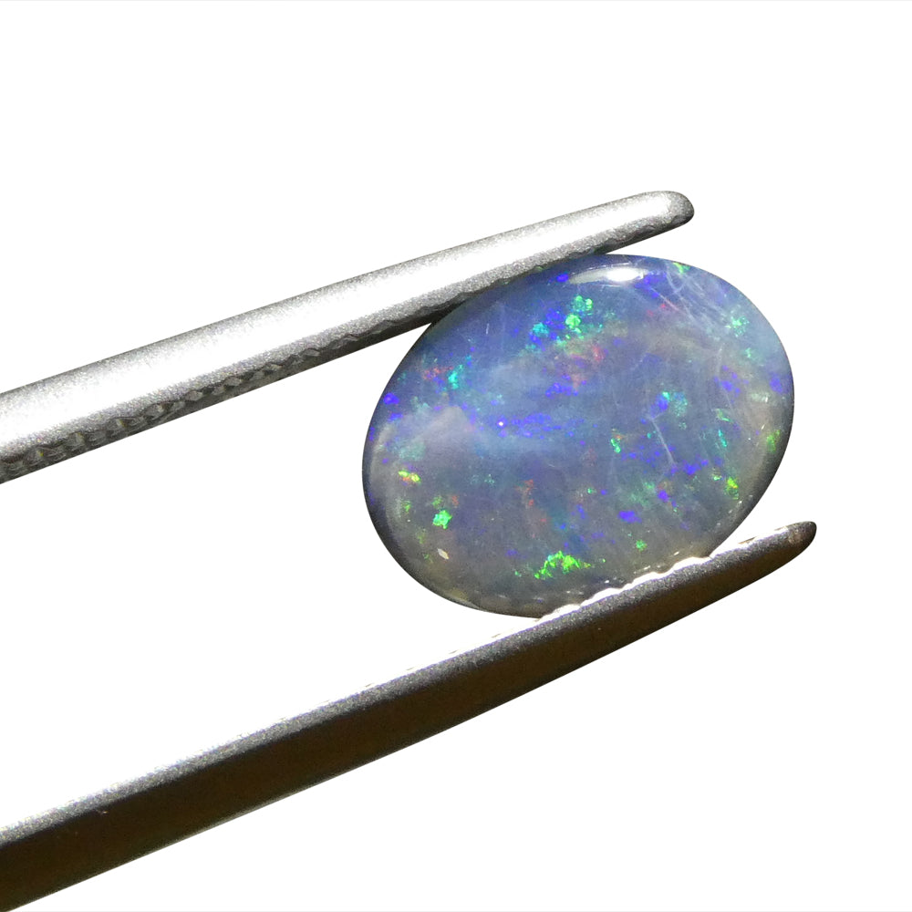 0.99ct Oval Cabochon Black Opal from Australia - Skyjems Wholesale Gemstones