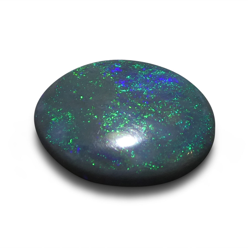 Opal 0.96 cts 9.44 x 7.70 x 2.15 Oval Cabochon Black  $140