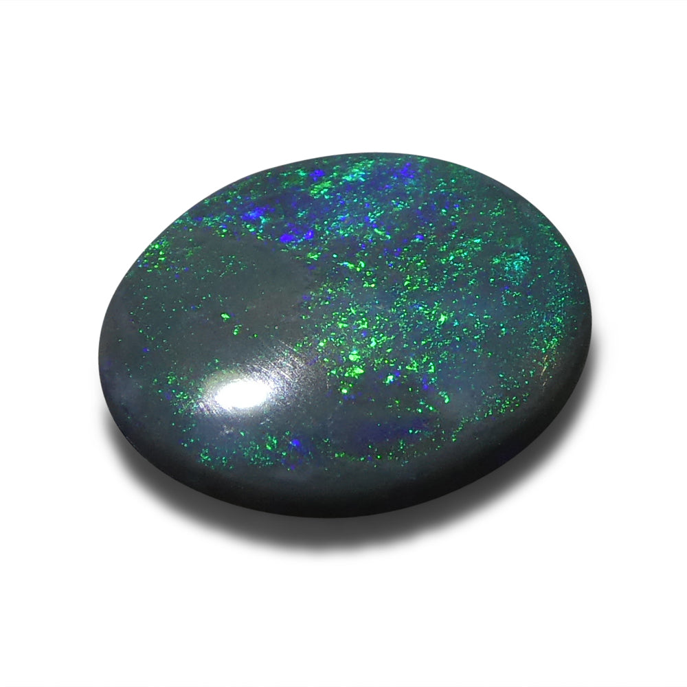 0.96ct Oval Cabochon Black Opal from Australia - Skyjems Wholesale Gemstones