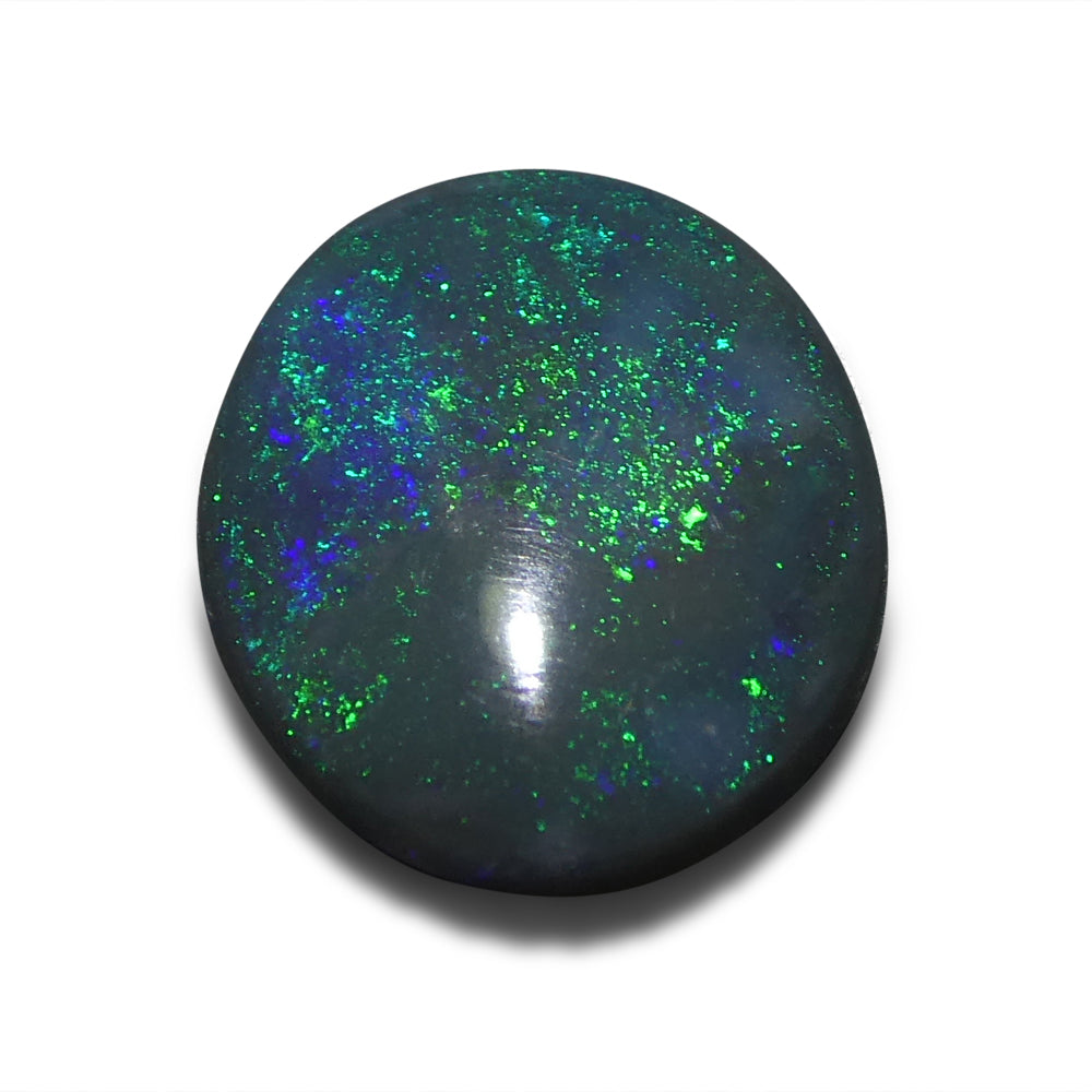 0.96ct Oval Cabochon Black Opal from Australia - Skyjems Wholesale Gemstones