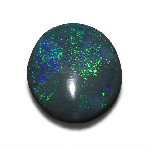 0.96ct Oval Cabochon Black Opal from Australia