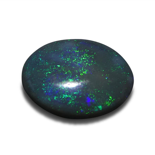 0.96ct Oval Cabochon Black Opal from Australia - Skyjems Wholesale Gemstones