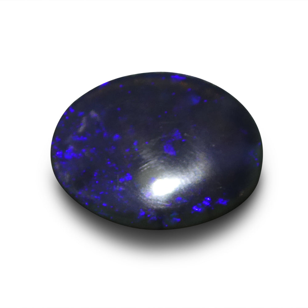 0.96ct Oval Cabochon Black Opal from Australia - Skyjems Wholesale Gemstones