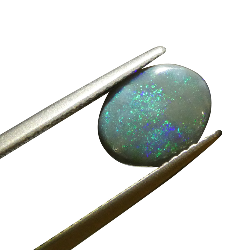 0.96ct Oval Cabochon Black Opal from Australia - Skyjems Wholesale Gemstones