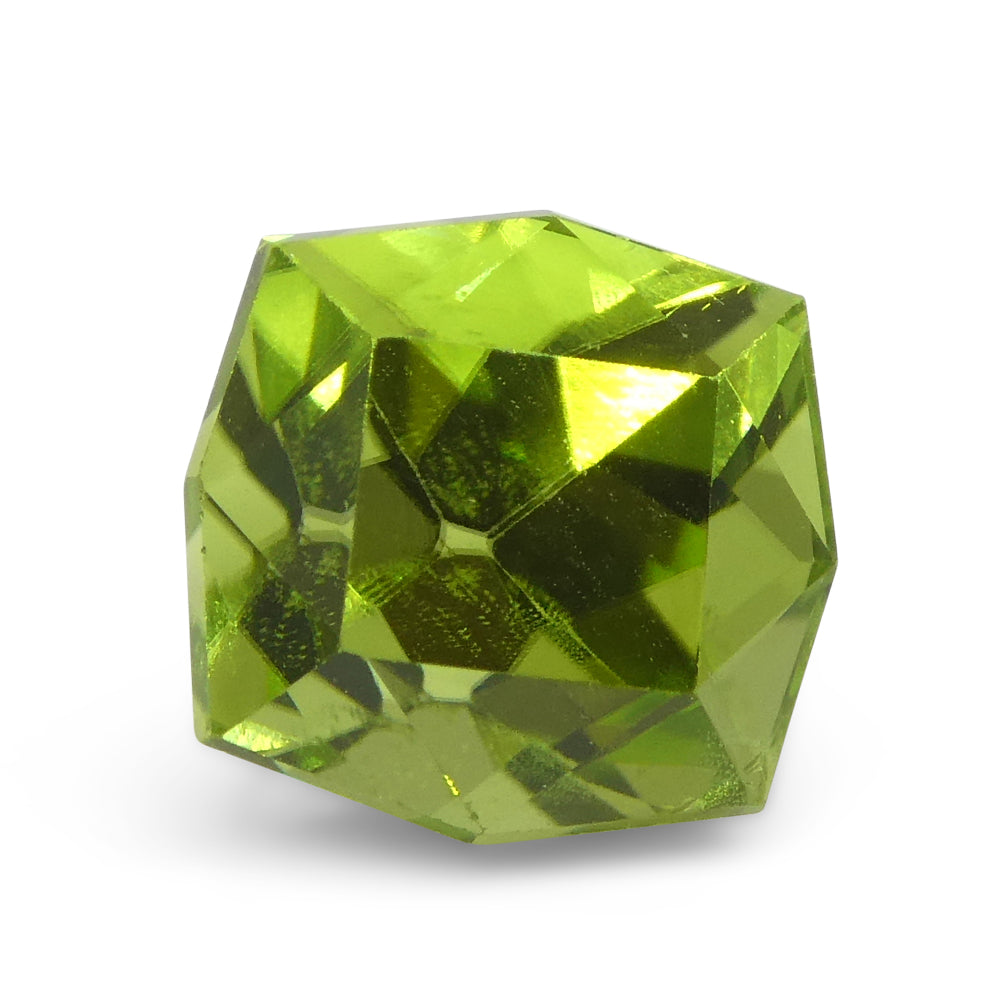 2.49ct Cushion Yellowish Green Peridot from Sapat Gali, Pakistan - Skyjems Wholesale Gemstones