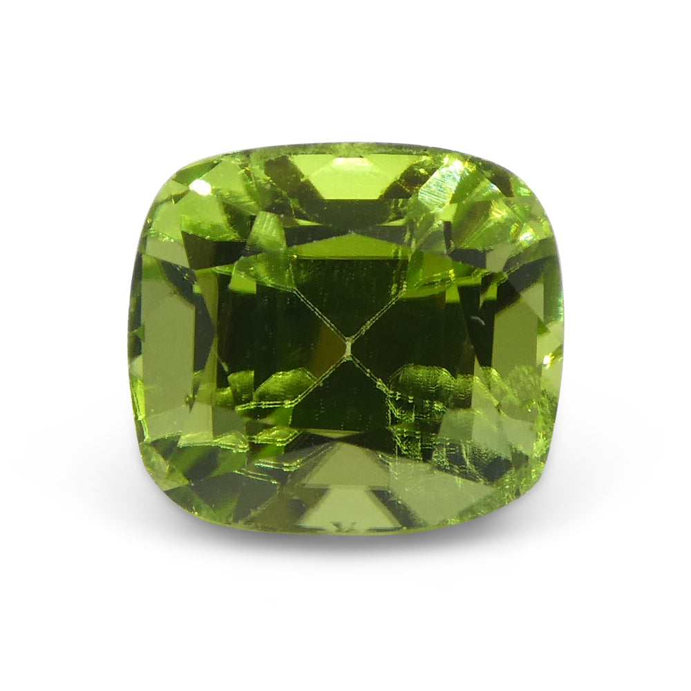 2.55ct Cushion Yellowish Green Peridot from Sapat Gali, Pakistan - Skyjems Wholesale Gemstones