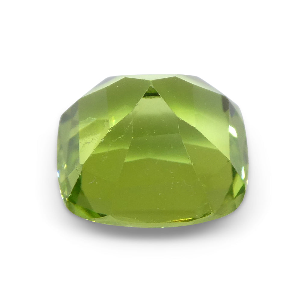 2.55ct Cushion Yellowish Green Peridot from Sapat Gali, Pakistan - Skyjems Wholesale Gemstones