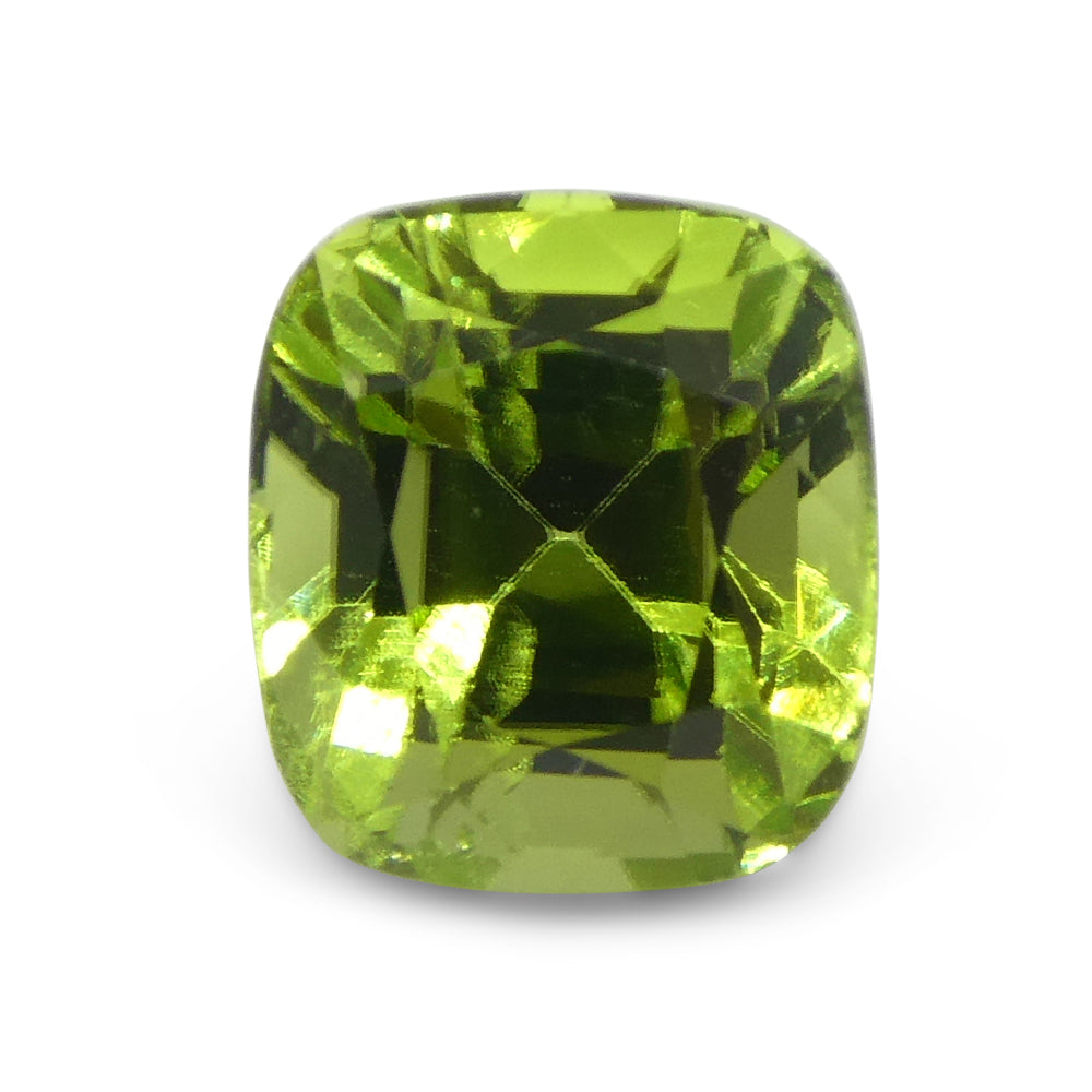 2.55ct Cushion Yellowish Green Peridot from Sapat Gali, Pakistan - Skyjems Wholesale Gemstones