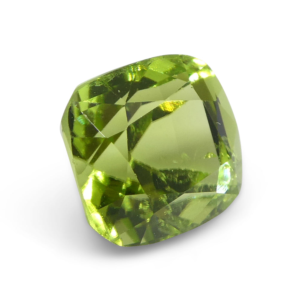 2.55ct Cushion Yellowish Green Peridot from Sapat Gali, Pakistan - Skyjems Wholesale Gemstones