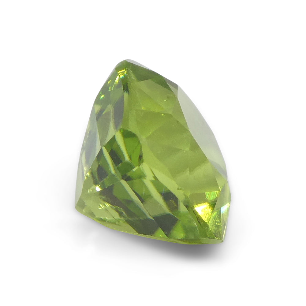 2.55ct Cushion Yellowish Green Peridot from Sapat Gali, Pakistan - Skyjems Wholesale Gemstones