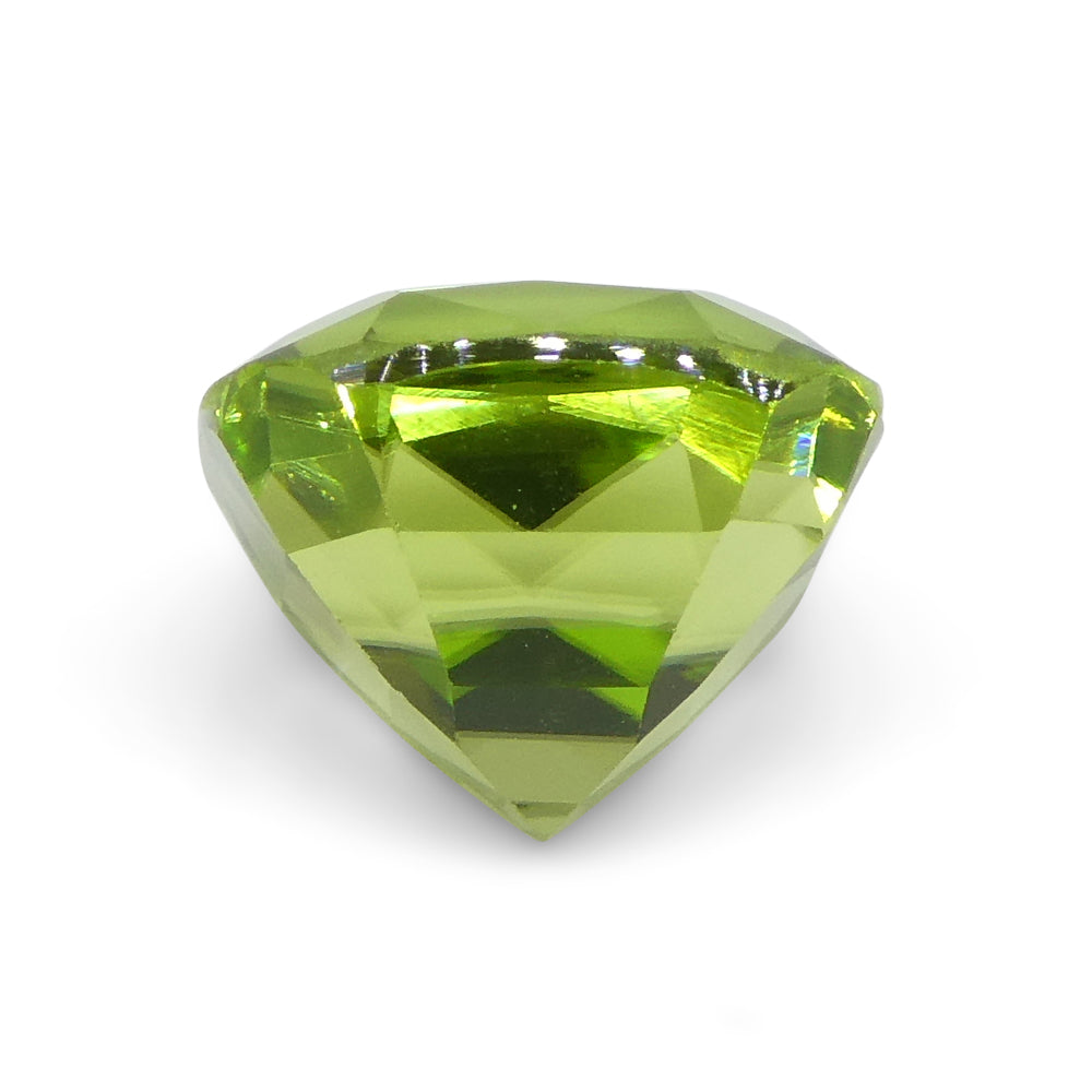 2.55ct Cushion Yellowish Green Peridot from Sapat Gali, Pakistan - Skyjems Wholesale Gemstones