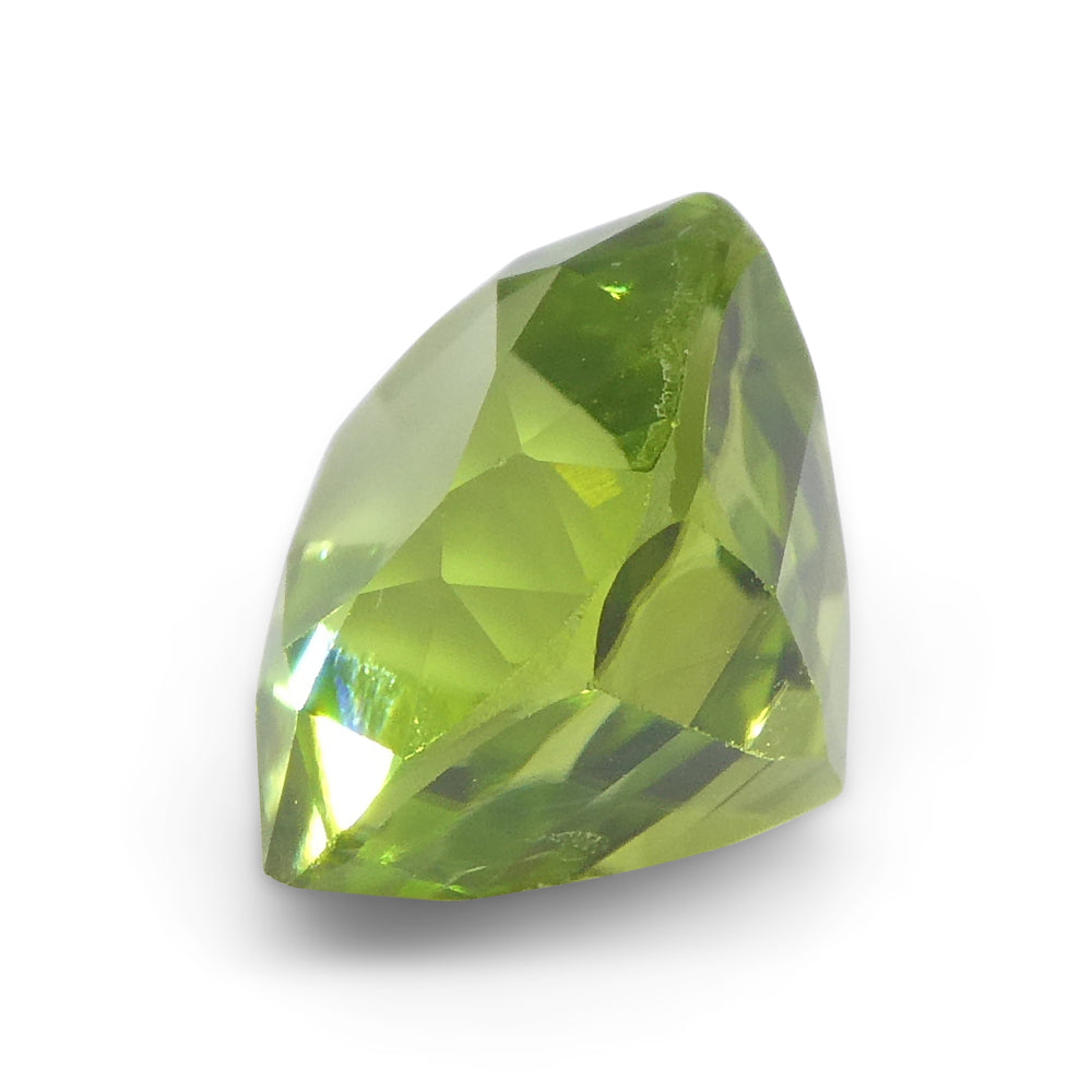 2.55ct Cushion Yellowish Green Peridot from Sapat Gali, Pakistan - Skyjems Wholesale Gemstones