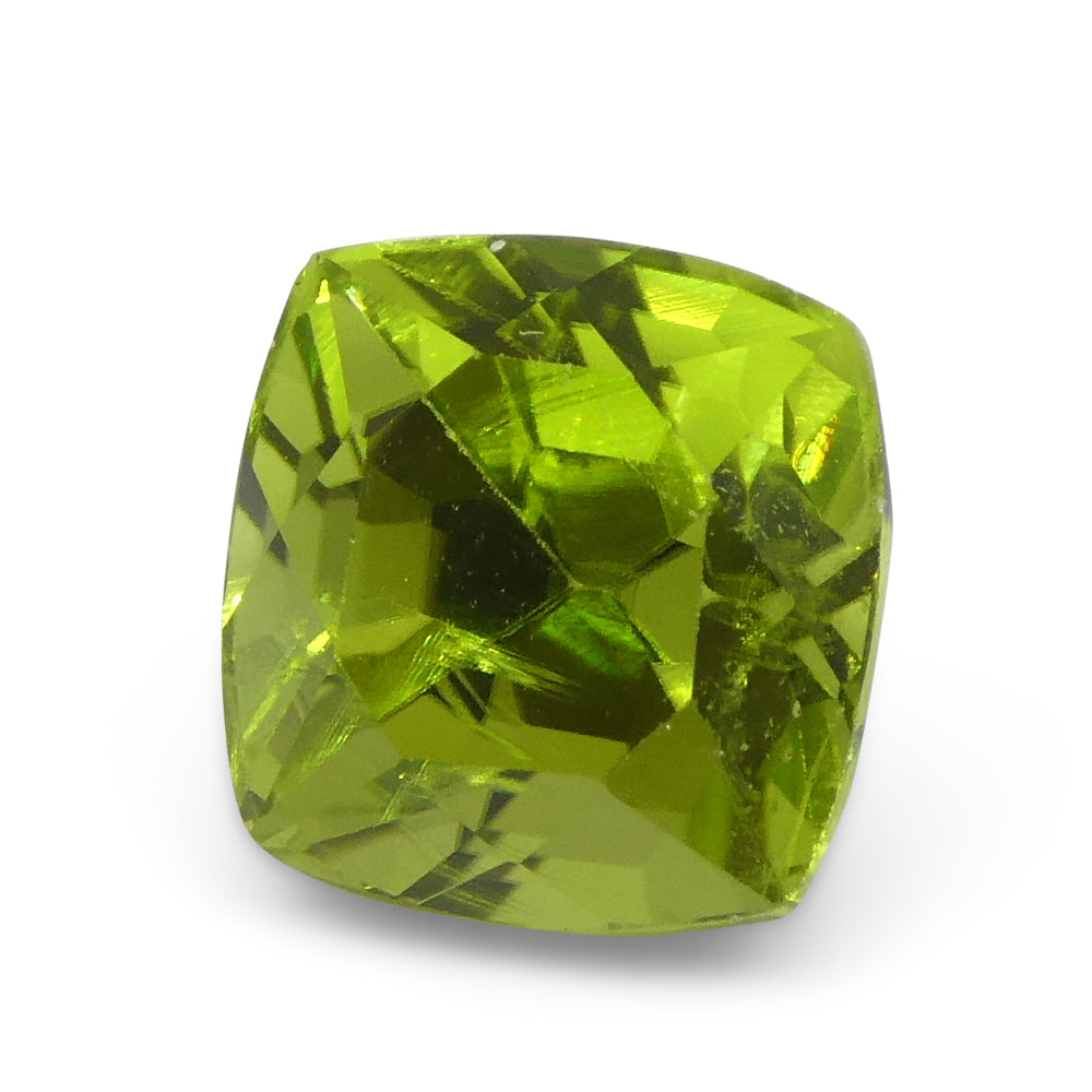 2.38ct Cushion Yellowish Green Peridot from Sapat Gali, Pakistan - Skyjems Wholesale Gemstones