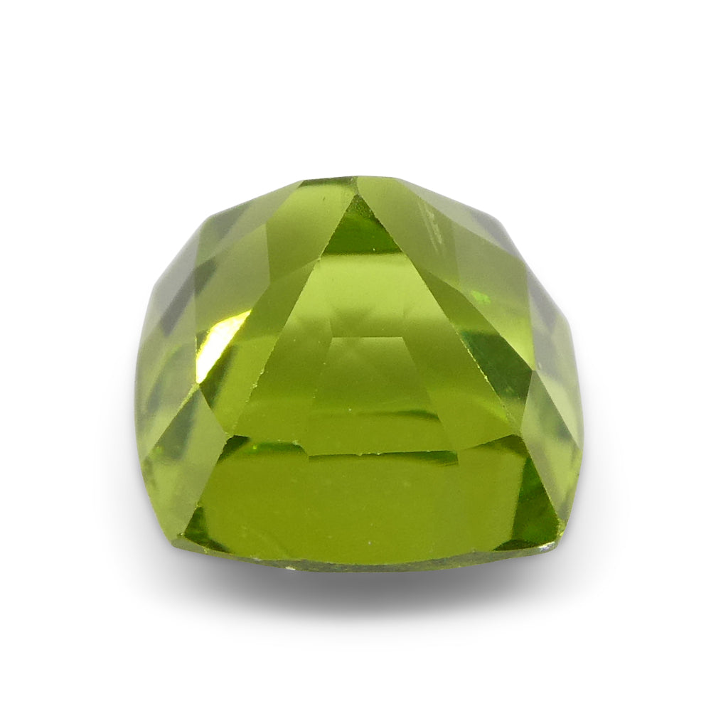 2.38ct Cushion Yellowish Green Peridot from Sapat Gali, Pakistan - Skyjems Wholesale Gemstones