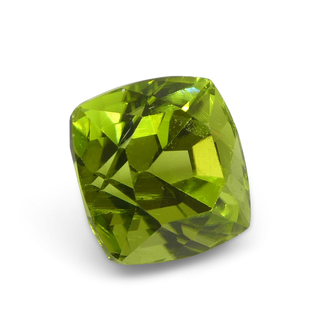 2.38ct Cushion Yellowish Green Peridot from Sapat Gali, Pakistan - Skyjems Wholesale Gemstones