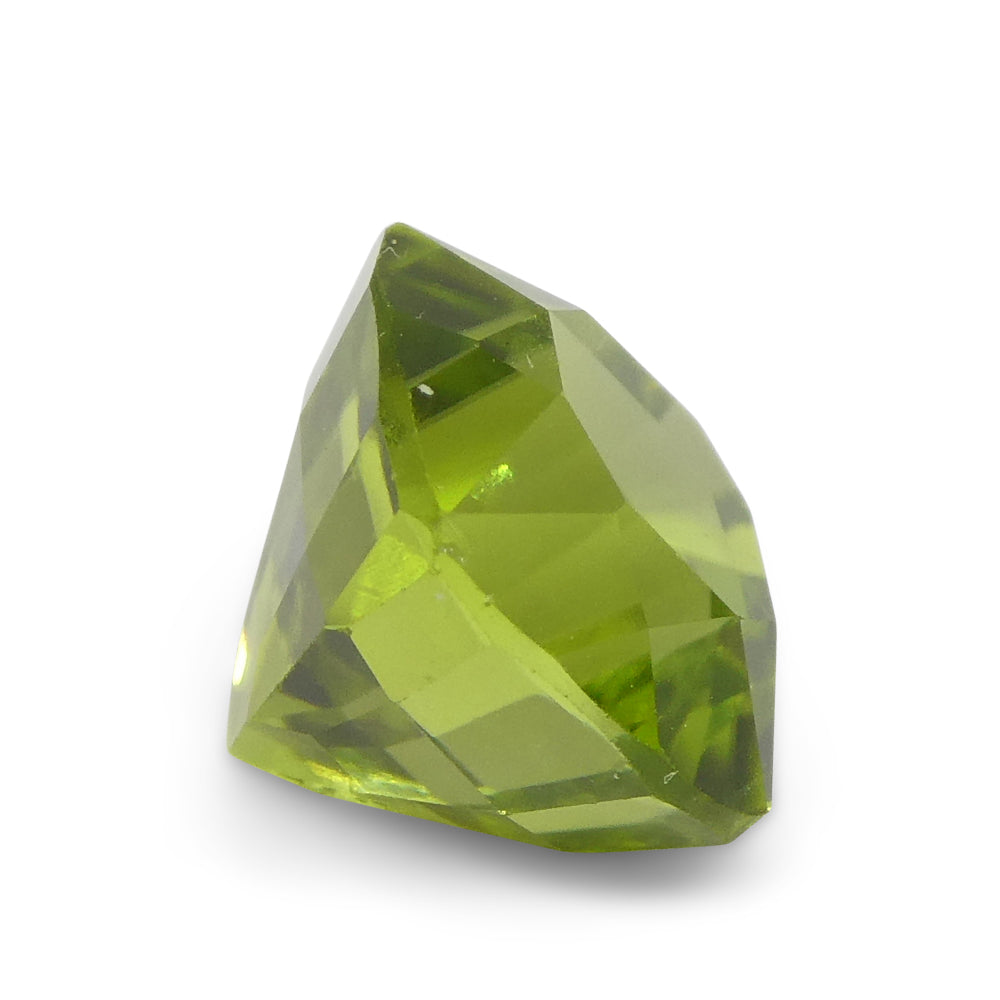 2.38ct Cushion Yellowish Green Peridot from Sapat Gali, Pakistan - Skyjems Wholesale Gemstones