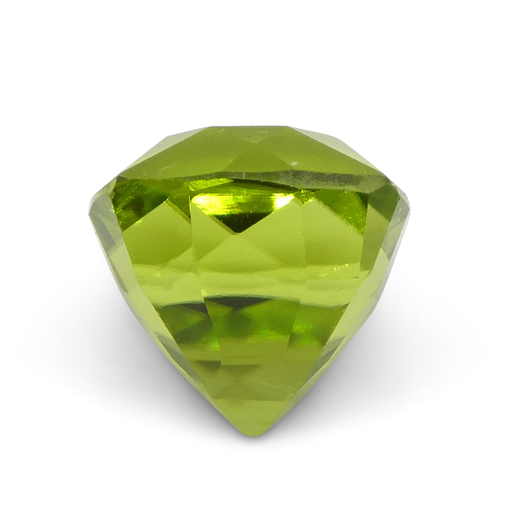 2.38ct Cushion Yellowish Green Peridot from Sapat Gali, Pakistan - Skyjems Wholesale Gemstones