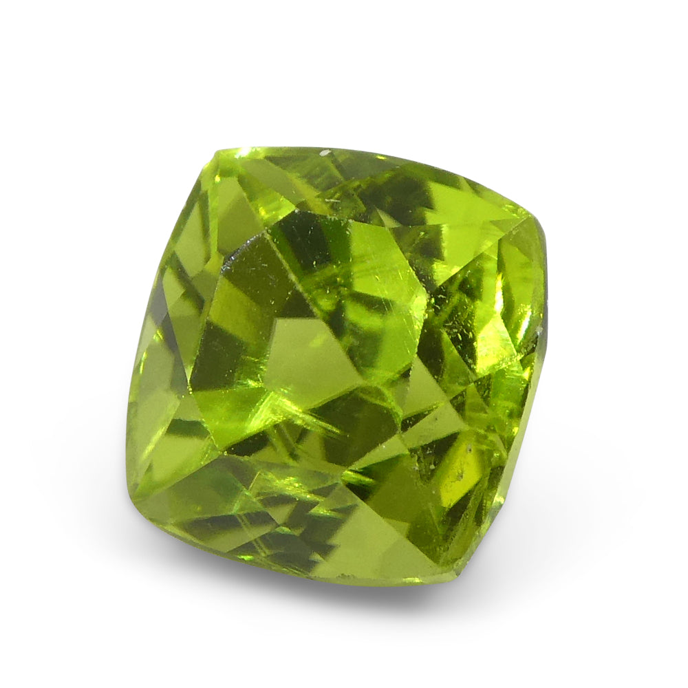 2.38ct Cushion Yellowish Green Peridot from Sapat Gali, Pakistan - Skyjems Wholesale Gemstones