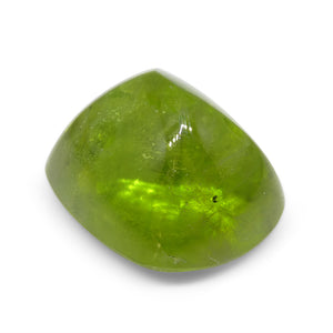 21.68ct Cushion Sugarloaf Cabochon Yellow-Green Peridot from Sapat Gali, Pakistan - Skyjems Wholesale Gemstones