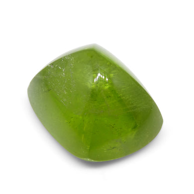 28.37ct Cushion Sugarloaf Cabochon Yellow-Green Peridot from Sapat Gali, Pakistan - Skyjems Wholesale Gemstones
