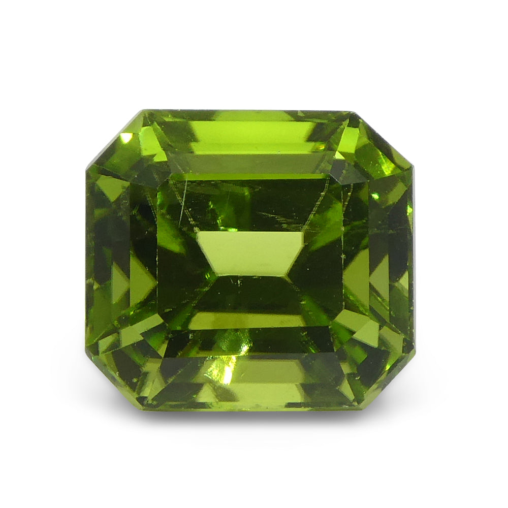 Peridot 6.16 cts 10.45 x 9.63 x 7.51 Emerald Cut Green  $2470