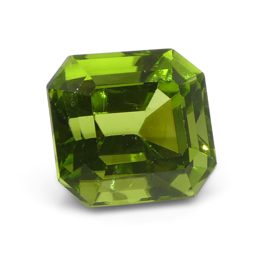 6.16ct Emerald Cut Yellowish Green Peridot from Sapat Gali, Pakistan - Skyjems Wholesale Gemstones