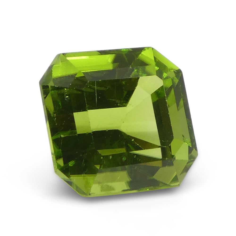 6.16ct Emerald Cut Yellowish Green Peridot from Sapat Gali, Pakistan - Skyjems Wholesale Gemstones