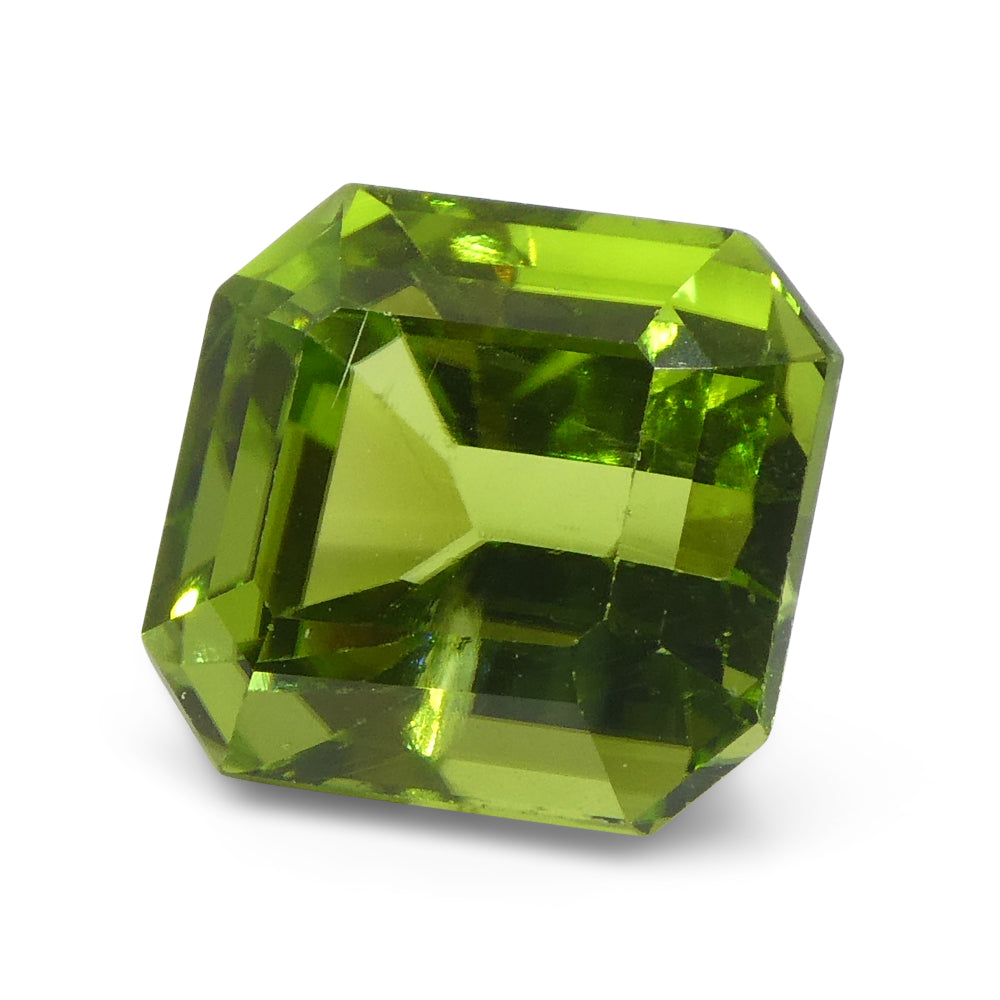 6.16ct Emerald Cut Yellowish Green Peridot from Sapat Gali, Pakistan - Skyjems Wholesale Gemstones