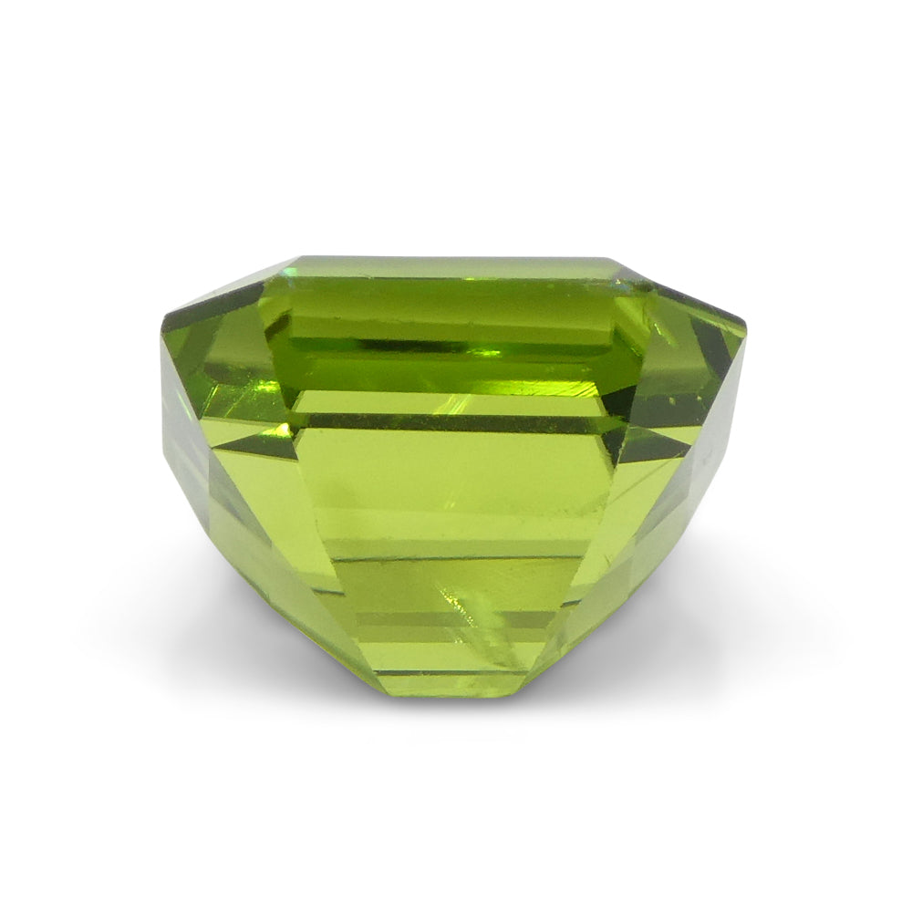 6.16ct Emerald Cut Yellowish Green Peridot from Sapat Gali, Pakistan - Skyjems Wholesale Gemstones