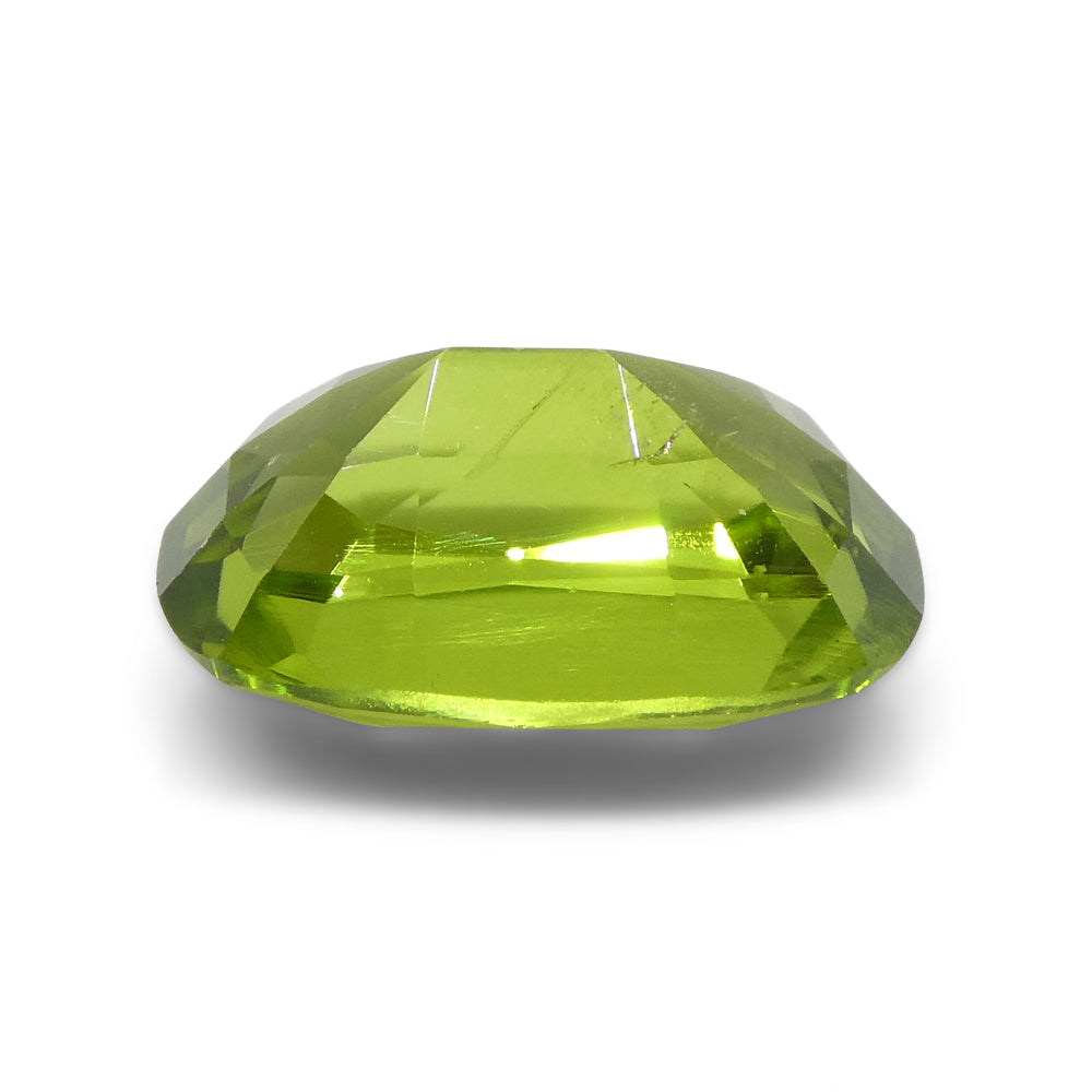 6.11ct Cushion  Yellowish Green Peridot from Sapat Gali, Pakistan - Skyjems Wholesale Gemstones