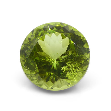 4.03ct Round Yellowish Green Peridot from Sapat Gali, Pakistan - Skyjems Wholesale Gemstones