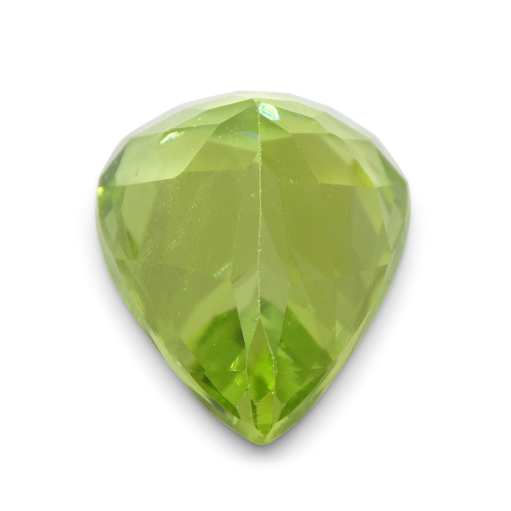 5.9ct Pear Yellow-Green Peridot from Sapat Gali, Pakistan - Skyjems Wholesale Gemstones