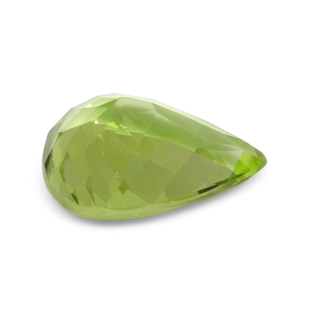 5.9ct Pear Yellow-Green Peridot from Sapat Gali, Pakistan - Skyjems Wholesale Gemstones