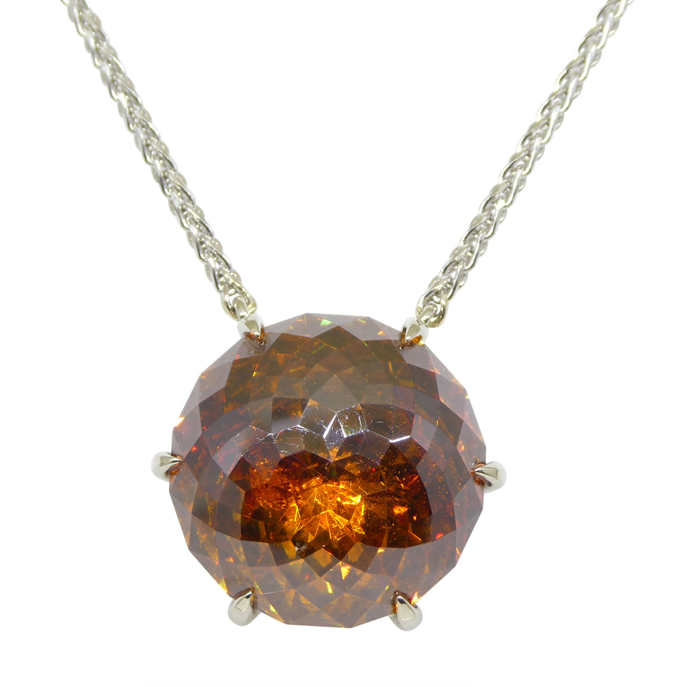 55.30ct Sphalerite Pendant set in 18k White Gold - Skyjems Wholesale Gemstones