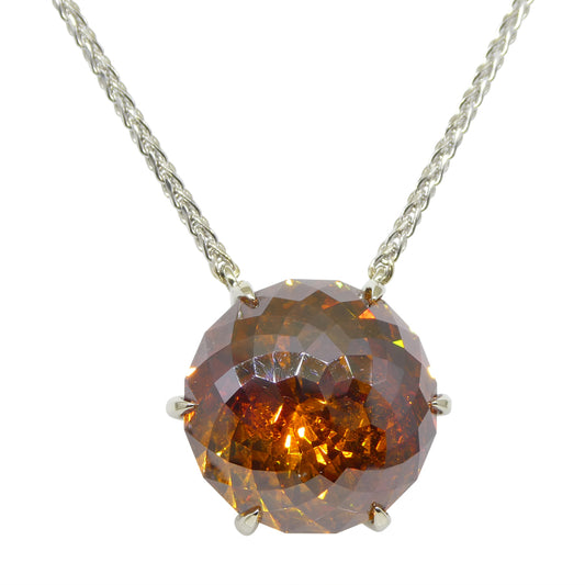 55.30ct Sphalerite Pendant set in 18k White Gold - Skyjems Wholesale Gemstones