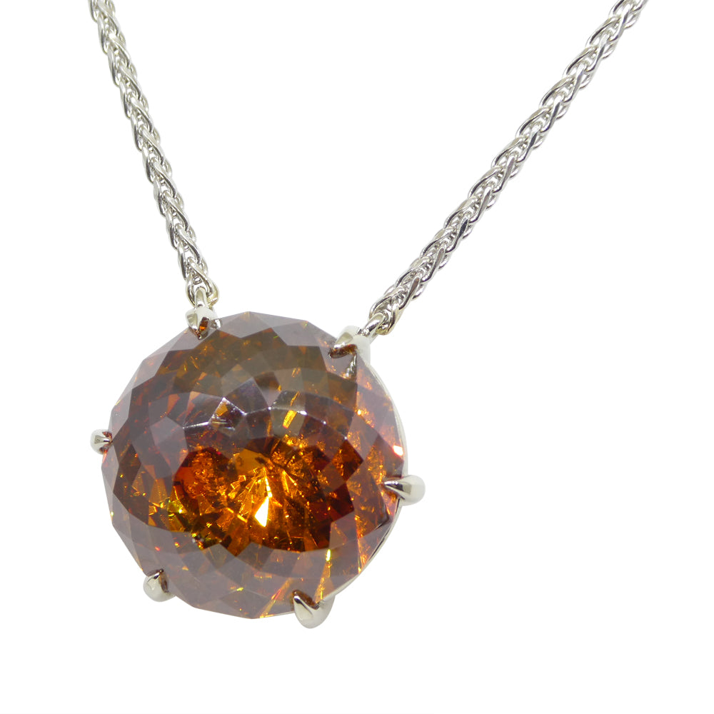 55.30ct Sphalerite Pendant set in 18k White Gold - Skyjems Wholesale Gemstones