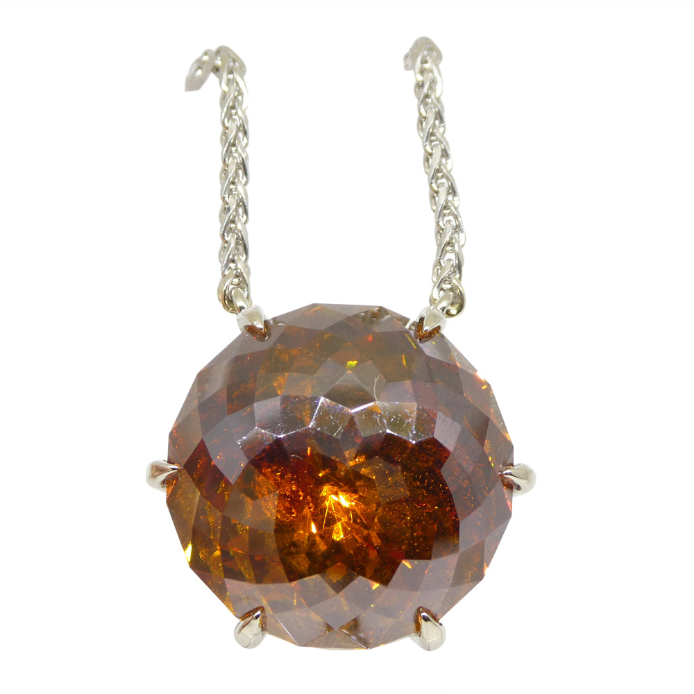 55.30ct Sphalerite Pendant set in 18k White Gold - Skyjems Wholesale Gemstones