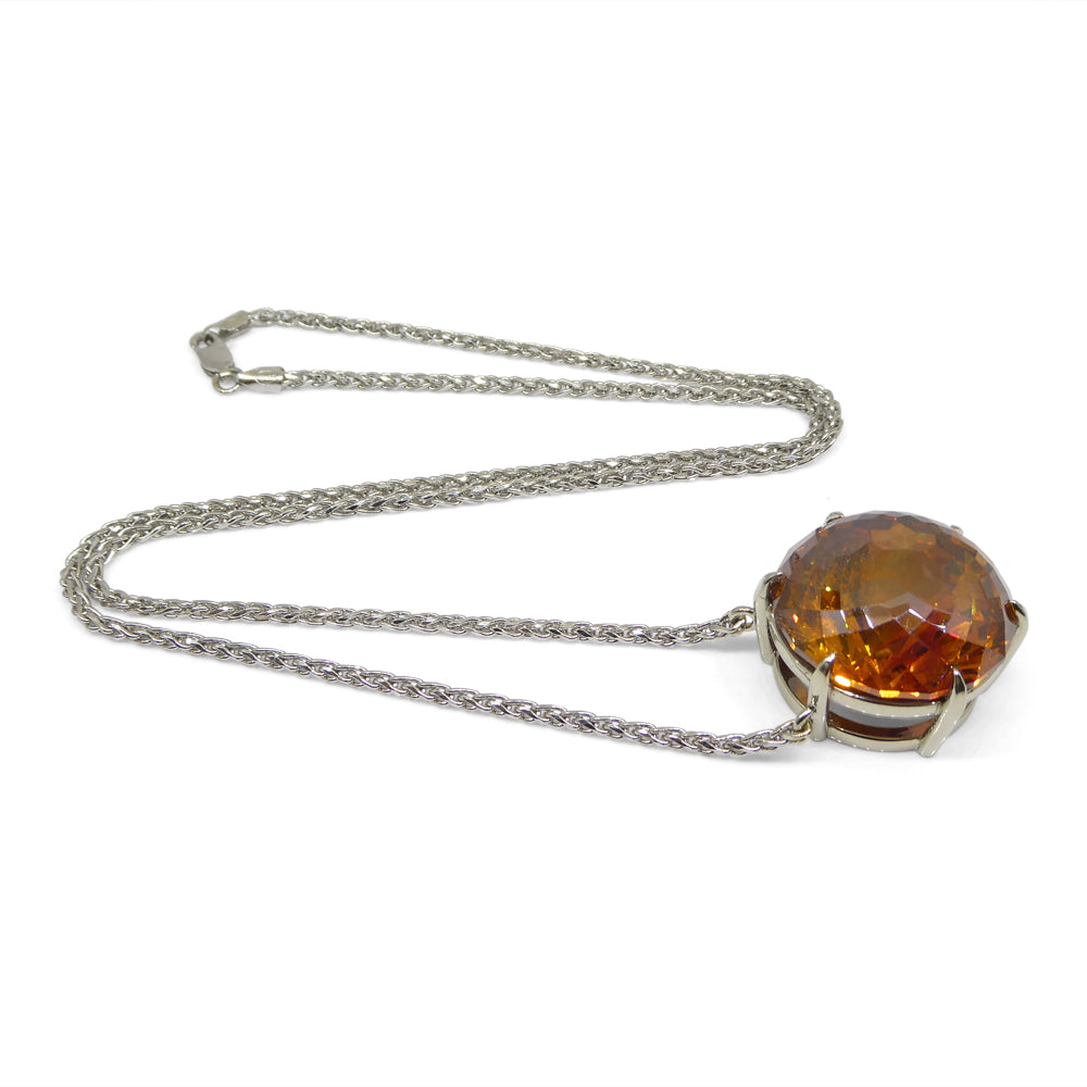 55.30ct Sphalerite Pendant set in 18k White Gold - Skyjems Wholesale Gemstones