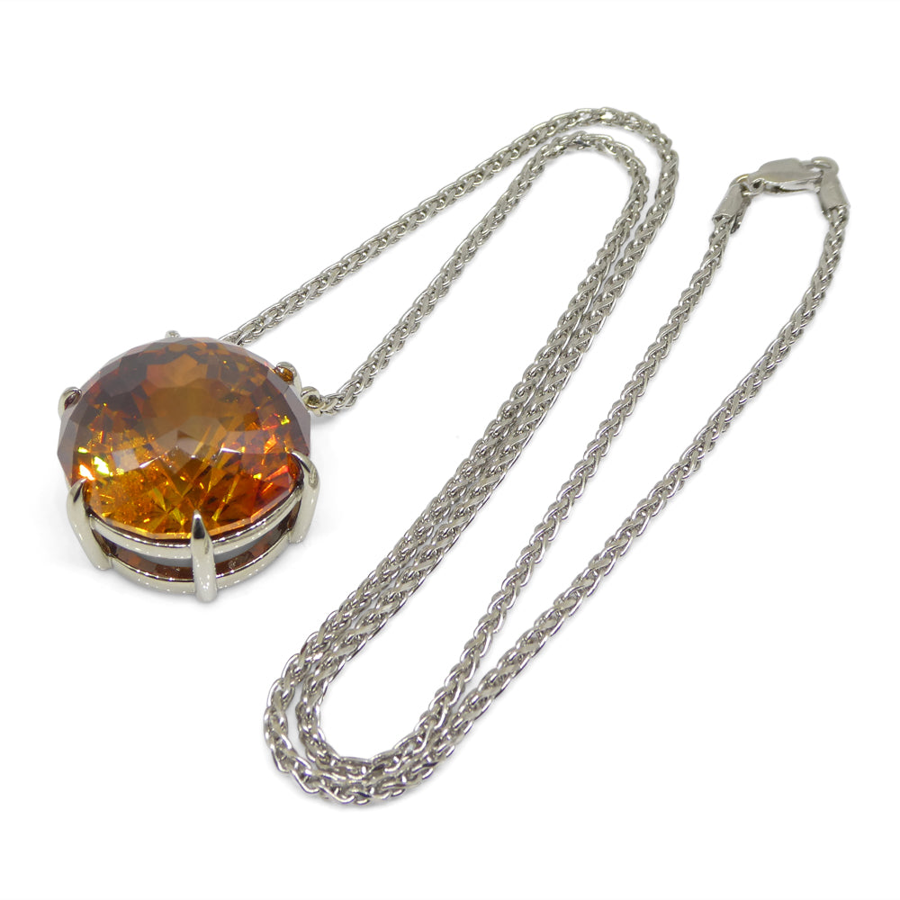 55.30ct Sphalerite Pendant set in 18k White Gold - Skyjems Wholesale Gemstones